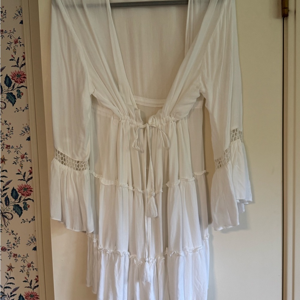 White Bohemian Beach Cover Up